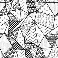 Geometric Hand-drawn Abstract Seamless Background N7