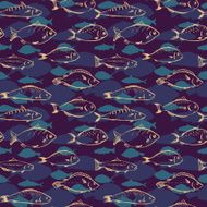Seamless pattern from fishes N18