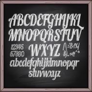 Chalk sketched lettering on blackboard