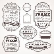 Vintage text frames