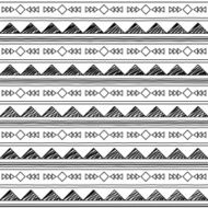 Seamless Doodle Tileable Vector Background in Tribal Style N5