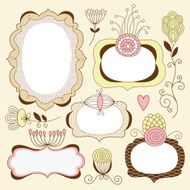 Cute frames with floral elements