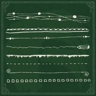 Hand drawn line border set N11