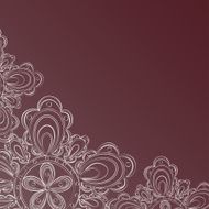 Frame with lace floral pattern