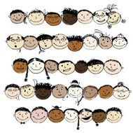 Set of funny peoples sketch for your design