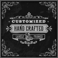 Hand Drawn Chalk Vintage Label N16