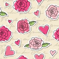 seamless pattern of roses vector eps 10
