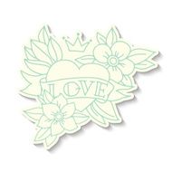 Hand drawn old school tattoo heart sticker N2