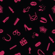 Vector Seamless Sex Shop Pattern N3