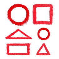 Oil pastel design elements