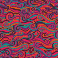 Seamless abstract hand-drawn pattern waves background N33