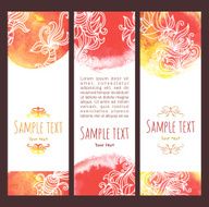 watercolor banners