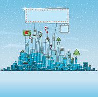 Sketch of a Christmas City