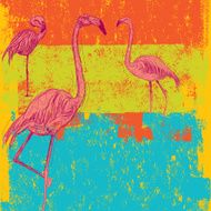 pink flamingo background