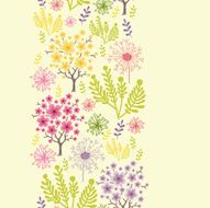 Spring Forest Floral Vertical Seamless Pattern