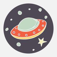 Flat space icon N3