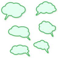 Set of comic style speech bubbles Vector clouds Eps10 N4