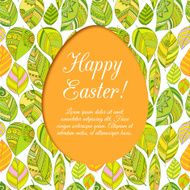 Easter egg on flowers background N8