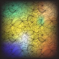 Seamless dark abstract hand-drawn waves pattern N5