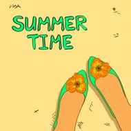 Illustration with ballet flats shoes N2