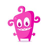 Happy pink monster