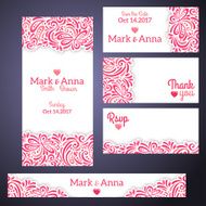 Fashionable wedding invitation cards