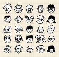 cute cartoon face N3