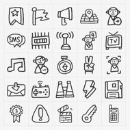 doodle web icons set N3
