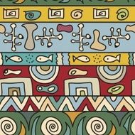 Tribal seamless vector pattern N3