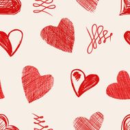 Love hearts sketch hand drawn N5