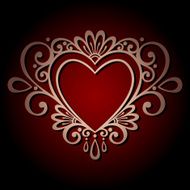 Vintage Card with Heart N13