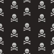 vector seamless pattern with pixel skulls and bones N5