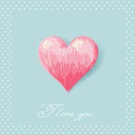 Romantic Valentine sketch heart invitation postcard N5