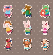 summer animal stickers N7