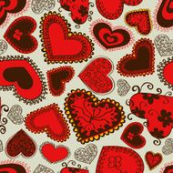 Seamless pattern of hearts N5