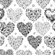 Seamless pattern with valentine hearts for your design N5