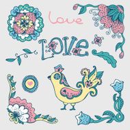 Flowers and Bird N7