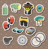 cartoon bicycle equipment stickers