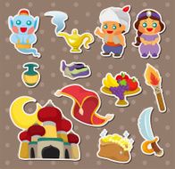 artoon Lamp of Aladdin stickers N2