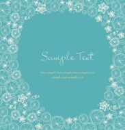 Ornamental floral background with sample text