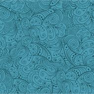 Blue abstract floral seamless pattern Vector illustraction