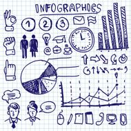 Info graphics doodle set