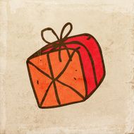 Gift on Grunge Background N4