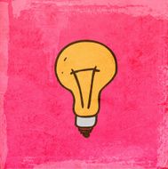 Lightbulb on Grunge Background