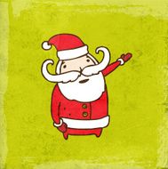 Santa Claus on Grunge Background N7