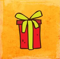 Gift on Grunge Background N5