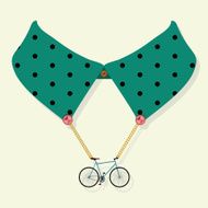 Hipster Collar with Chain Bicycle Accessory