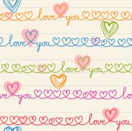 I love you background pattern design