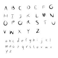 hand write alphabet