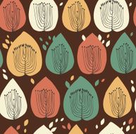 Floral pattern in scandinavian style